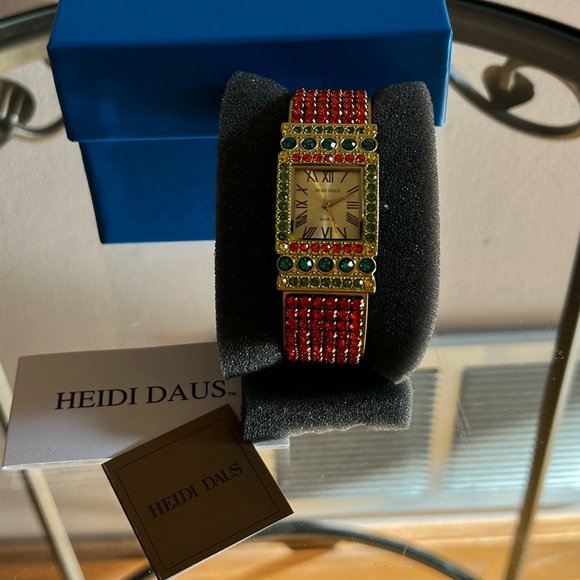 Heidi Daus Colorful Watch Cuff Limited Edition Collection🧡💚 - Picture 3 of 6